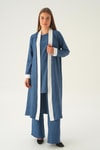 İndigo 3'lü Kimono Takım 4018A