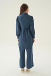 İndigo Bağlamalı Tunik Pantolon Takım 6835A