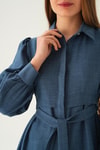 İndigo Bağlamalı Tunik Pantolon Takım 6835A