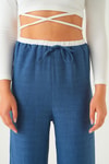 İndigo Bel Bağcık Detay Pantolon 4106A