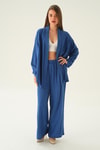 İndigo Kimono Pantolon Takım 6657A