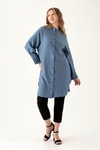 İndigo Kol Drapeli Tunik 6749A
