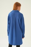 İndigo Oversize Gömlek 6644-1