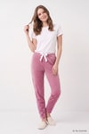 Kadın Alt Giyim-Kadın Pijama-Bel Lastikli Kadife Pijama 0601 Gül-rulem