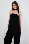Kadın Alt-Üst Takım-Siyah Fularlı Pantolon  Bluz İkili Takım 5224-rulem