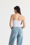 Kadın Atlet-Beyaz İnce Askılı Fitted Basic Atlet 947-rulem