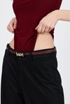 Kadın Atlet-Bordo İnce Askılı Çıtçıtlı Bodysuit 13255-rulem