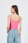 Kadın Atlet-Pembe İnce Askılı Çıtçıtlı Bodysuit 13255-rulem