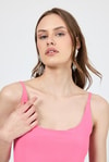 Kadın Atlet-Pembe İnce Askılı Çıtçıtlı Bodysuit 13255-rulem