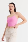 Kadın Atlet-Pembe İnce Askılı Fitted Basic Atlet 947-rulem