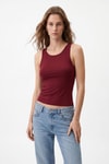 Kadın Atlet-Yuvarlak Yaka Crop Atlet 8163A Bordo -rulem