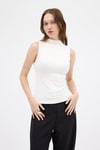Kadın Body-Ekru Kadın Kolsuz Yüksek Yaka Body 8155A-rulem