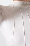 Kadın Body-Ekru Uzun Kollu Yarım Balıkçı Yaka Dikiş Detaylı Kadın Body 8225A-rulem