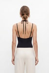 Kadın Body-İnce Askılı Dantel Detaylı Çıtçıtlı Bodysuit 3235 Siyah -rulem