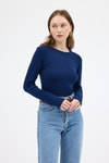 Kadın Body-Laci Premium/Viskoz Yumuşak Kumaşlı Parmak Geçmeli Crop Bluz 8162A-rulem