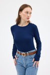 Kadın Body-Laci Premium/Viskoz Yumuşak Kumaşlı Parmak Geçmeli Crop Bluz 8162A-rulem