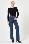 Kadın Body-Siyah Bisiklet Yaka Kurdele Aplike Detaylı Kadın Crop Body 8264A-rulem