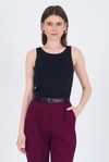 Kadın Body-Siyah Halter Yaka Vücuda Oturan Alttan Çıtçıtlı Body 9198M-rulem