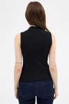 Kadın Body-Siyah Kadın Kolsuz Yüksek Yaka Body 8155A-rulem
