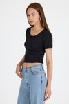Kadın Body-Siyah Kare Yaka Örme Body 9202M-rulem