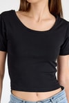 Kadın Body-Siyah Kare Yaka Örme Body 9202M-rulem