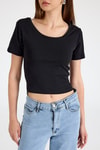 Kadın Body-Siyah Kare Yaka Örme Body 9202M-rulem