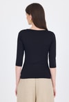 Kadın Body-Siyah Kare Yaka Örme Body 9193M-rulem