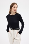 Kadın Body-Siyah Premium/Viskoz Yumuşak Kumaşlı Parmak Geçmeli Crop Bluz 8162A-rulem