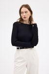 Kadın Body-Siyah Premium/Viskoz Yumuşak Kumaşlı Parmak Geçmeli Crop Bluz 8162A-rulem