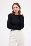 Kadın Body-Siyah Premium/Viskoz Yumuşak Kumaşlı Parmak Geçmeli Crop Bluz 8162A-rulem