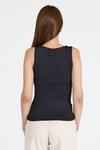 Kadın Body-Siyah Slim Fit Kolsuz Basic Atlet 9194M-rulem