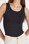 Kadın Body-Siyah Slim Fit Kolsuz Basic Atlet 9194M-rulem