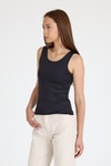 Kadın Body-Siyah Slim Fit Kolsuz Basic Atlet 9194M-rulem