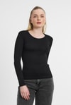 Kadın Body-Siyah Uzun Kol Bisiklet Yaka Basic Body 950-rulem