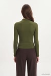 Kadın Body-Uzun Kol Çimalı Body 8225A Haki -rulem