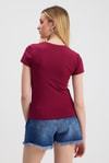 Kadın Body-V Yaka Bady 2215 Bordo -rulem