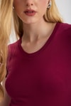 Kadın Body-V Yaka Bady 2215 Bordo -rulem