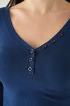 Kadın Body-V Yaka Düğmeli Badi 8299A Laci -rulem