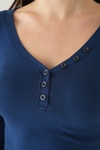 Kadın Body-V Yaka Düğmeli Badi 8299A Laci -rulem