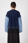 Kadın Ceket-Laci Peluş Görünümlü Denim Kollu Kadın Ceket 2225-rulem