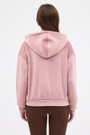 Kadın Ceket-Pembe Kadın Fermuarlı Kapüşonlu Sweatshirt 3059A-rulem