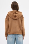 Kadın Ceket-Taba Kadın Fermuarlı Kapüşonlu Sweatshirt 3059A-rulem