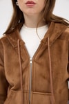 Kadın Ceket-Taba Kadın Fermuarlı Kapüşonlu Sweatshirt 3059A-rulem