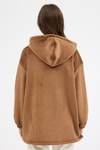Kadın Ceket-Taba Peluş Fermuarlı Kapüşonlu Kadın Sweatshirt 3057A-rulem