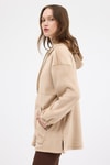 Kadın Ceket-Vizon Peluş Fermuarlı Kapüşonlu Kadın Sweatshirt 3057A-rulem