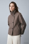Kadın Dış Giyim-Kadın Kaban-Oversize Kaşe Kaban 2013 Vizon-rulem