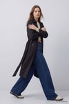 Kadın Dış Giyim-Kadın Trençkot-Çift Düğmeli Oversize Trençkot 277 Siyah-rulem