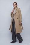 Kadın Dış Giyim-Kadın Trençkot-Çift Düğmeli Oversize Trençkot 277 Bej-rulem