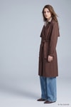 Kadın Dış Giyim-Kadın Trençkot-Çift Düğmeli Oversize Trençkot 277 Kahve-rulem