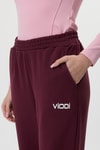 Kadın Eşofman-Viodi Baskılı Eşofman 8293A Bordo -rulem